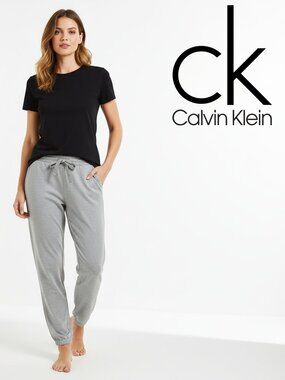 Calvin Klein Women's Fleece High Waist Drawstring Joggers NWT Gray Small